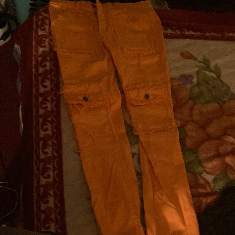 Orange jeans